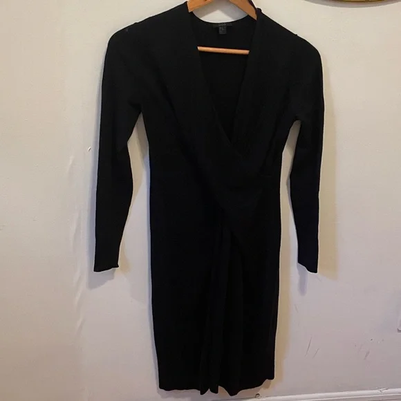 chinese dress ladies COS BLACK BOAT NECKLINE LONG SLEEVE DRESS SIZE M – Whispers Dress Agency